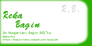 reka bagin business card